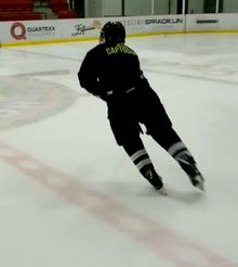 Simon Singher training at a defensive private clinic at Hockey Etcetera with Nick Orlando